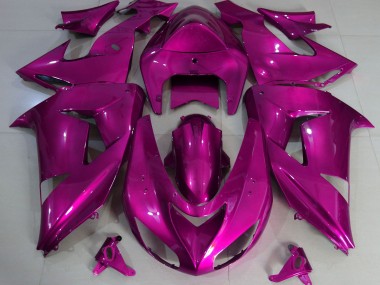 Outlet 2006-2007 Kawasaki ZX10R Motorcycle Fairings - Hot Pink Plain