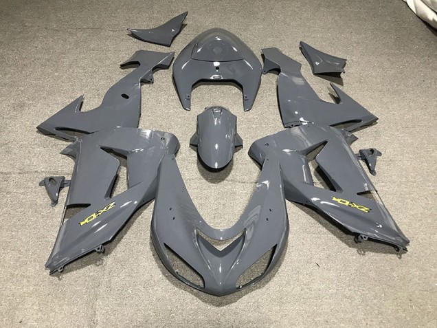 Outlet 2006-2007 Kawasaki ZX10R Motorcycle Fairings - Smooth Gray & Yellow Outlet 2006-2007 Kawasaki ZX10R Motorcycle Fairings - Smooth Gray & Yellow