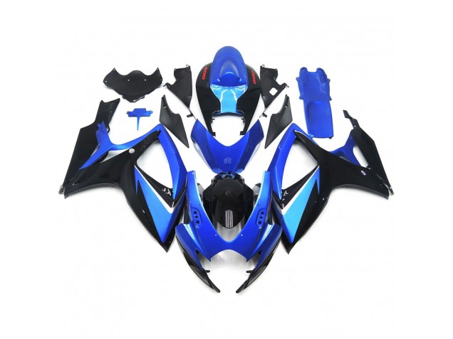 Outlet 2006-2007 Suzuki GSXR 600-750 Motorcycle Fairings - Blue and Black Special With Red Decals Outlet 2006-2007 Suzuki GSXR 600-750 Motorcycle Fairings - Blue and Black Special With Red Decals
