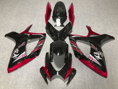 Outlet 2006-2007 Suzuki GSXR 600-750 Motorcycle Fairings - Gloss Red and Black Design