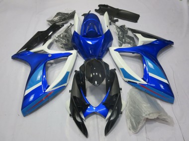 Outlet 2006-2007 Suzuki GSXR 600-750 Motorcycle Fairings - Light and Dark Blue