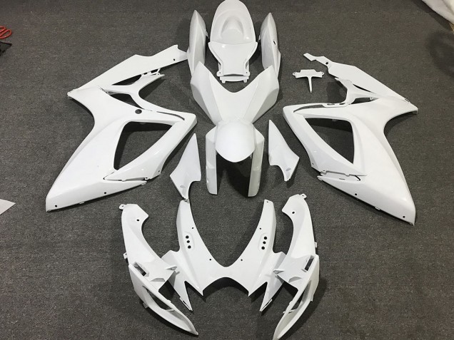 Outlet 2006-2007 Suzuki GSXR 600-750 Motorcycle Fairings - Matte White Outlet 2006-2007 Suzuki GSXR 600-750 Motorcycle Fairings - Matte White