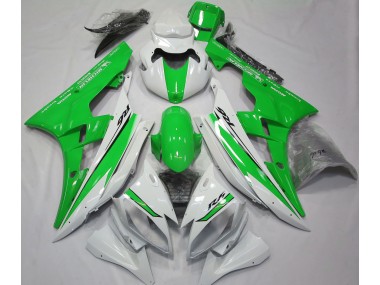 Outlet 2006-2007 Yamaha R6 Motorcycle Fairings - Gloss White and Green