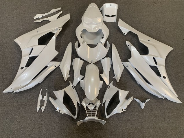 Outlet 2006-2007 Yamaha R6 Motorcycle Fairings - Pearl White