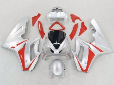Outlet 2006-2008 Triumph Daytona 675 Motorcycle Fairings - Silver and Red