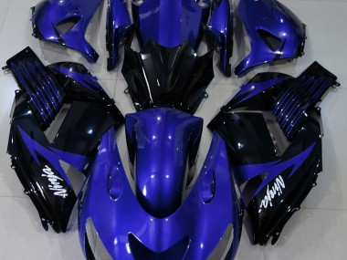Outlet 2006-2011 Kawasaki ZX14R Motorcycle Fairings - Gloss Blue and Black