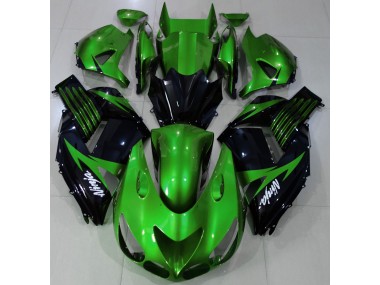 Outlet 2006-2011 Kawasaki ZX14R Motorcycle Fairings - Gloss Green and Black