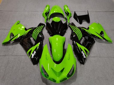 Outlet 2006-2011 Kawasaki ZX14R Motorcycle Fairings - Lime Green and Black