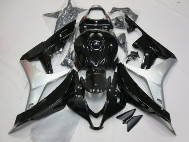 Outlet 2007-2008 Honda CBR600RR Motorcycle Fairings - Gloss Black and Silver
