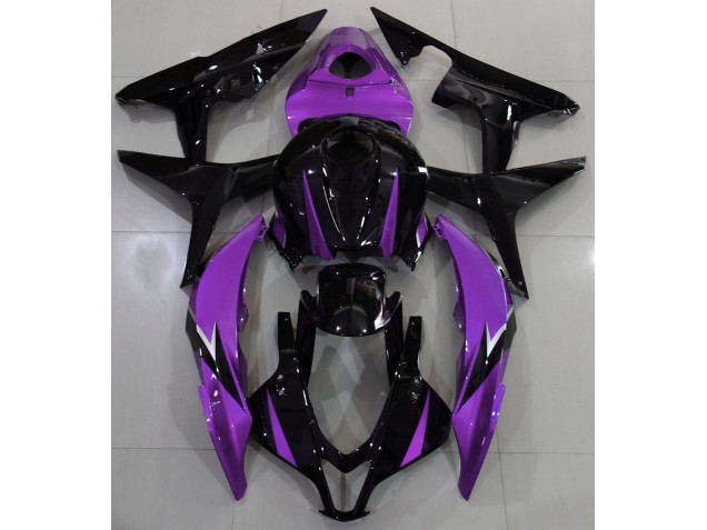 Outlet 2007-2008 Honda CBR600RR Motorcycle Fairings - Gloss Black & Purple Outlet 2007-2008 Honda CBR600RR Motorcycle Fairings - Gloss Black & Purple