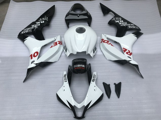 Outlet 2007-2008 Honda CBR600RR Motorcycle Fairings - Gloss White & Red Repsol Outlet 2007-2008 Honda CBR600RR Motorcycle Fairings - Gloss White & Red Repsol