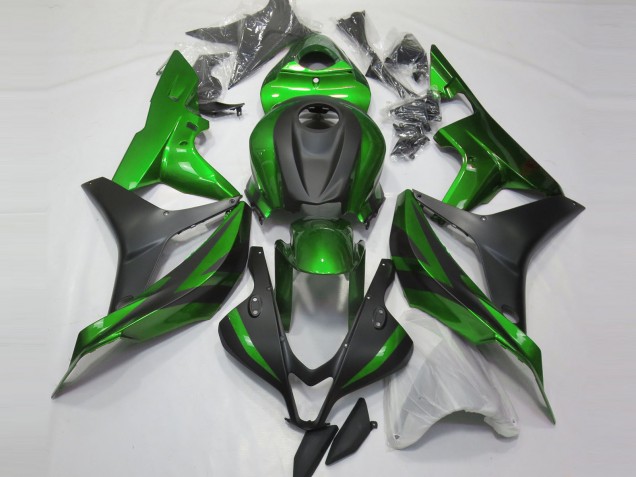Outlet 2007-2008 Honda CBR600RR Motorcycle Fairings - Green and Matte Black Outlet 2007-2008 Honda CBR600RR Motorcycle Fairings - Green and Matte Black