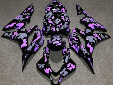 Outlet 2007-2008 Honda CBR600RR Motorcycle Fairings - Purple and Gray Camouflage