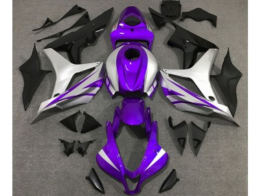 Outlet 2007-2008 Honda CBR600RR Motorcycle Fairings - Purple and Silver OEM Style