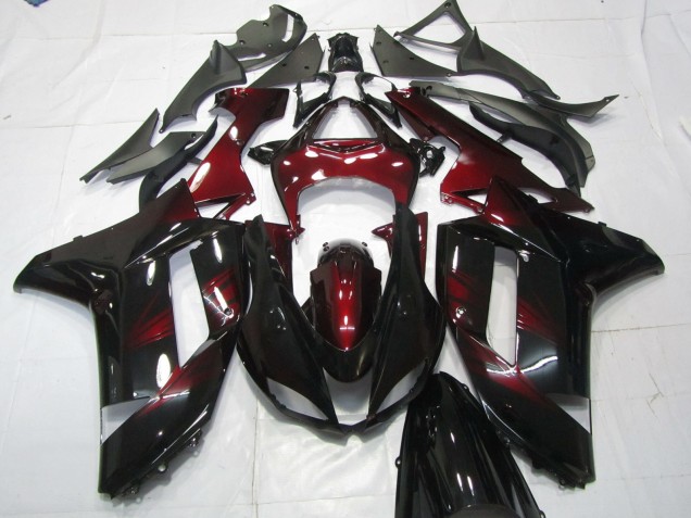 Outlet 2007-2008 Kawasaki ZX6R Motorcycle Fairings - Deep Red