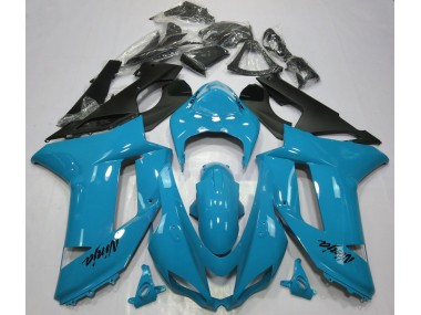 Outlet 2007-2008 Kawasaki ZX6R Motorcycle Fairings - Gloss Light Blue