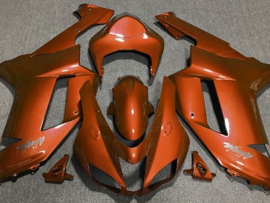 Outlet 2007-2008 Kawasaki ZX6R Motorcycle Fairings - Tiger Orange