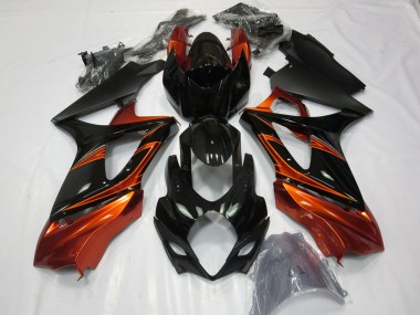 Outlet 2007-2008 Suzuki GSXR 1000 Motorcycle Fairings - Burnt Orange and Black