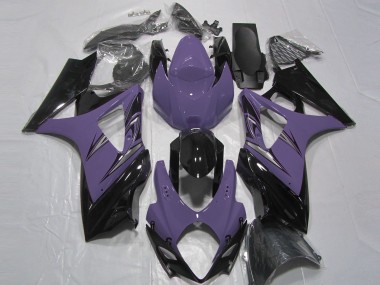 Outlet 2007-2008 Suzuki GSXR 1000 Motorcycle Fairings - Dark Purple and Black