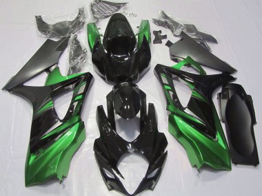 Outlet 2007-2008 Suzuki GSXR 1000 Motorcycle Fairings - Gloss Black and Green