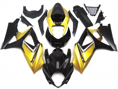 Outlet 2007-2008 Suzuki GSXR 1000 Motorcycle Fairings - Gold Yellow Custom OEM Style