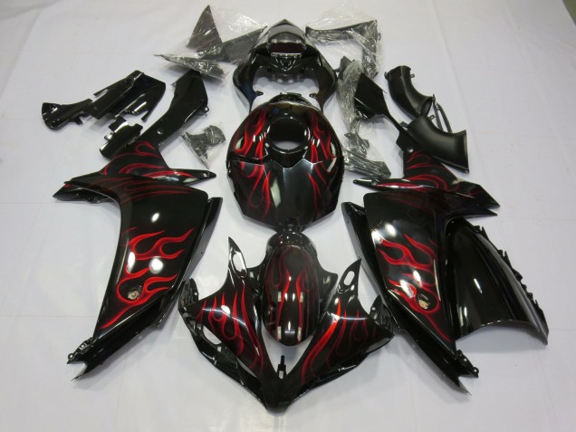 Outlet 2007-2008 Yamaha R1 Motorcycle Fairings - Red Flame Outlet 2007-2008 Yamaha R1 Motorcycle Fairings - Red Flame