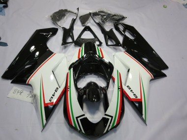 Outlet 2007-2012 Ducati 848 1098 1198 Motorcycle Fairings - Black tri Color