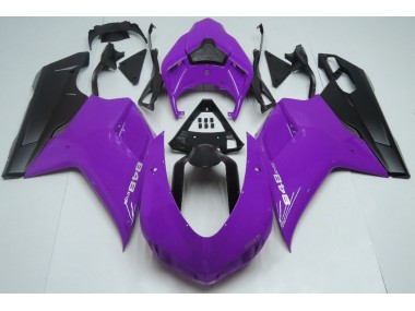 Outlet 2007-2012 Ducati 848 1098 1198 Motorcycle Fairings - Gloss Purple & Black