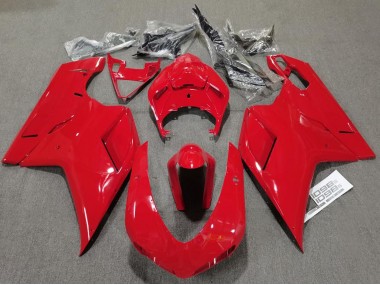 Outlet 2007-2012 Ducati 848 1098 1198 Motorcycle Fairings - Plain Gloss Red