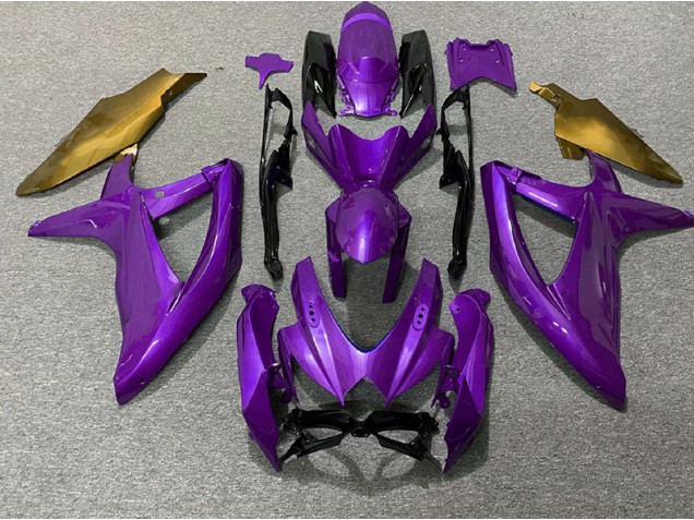Outlet 2008-2010 Suzuki GSXR 600-750 Motorcycle Fairings - Purple and Gold