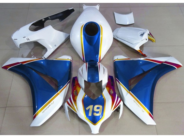 Outlet 2008-2011 Honda CBR1000RR Motorcycle Fairings - Gloss Blue and White Outlet 2008-2011 Honda CBR1000RR Motorcycle Fairings - Gloss Blue and White