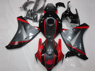 Outlet 2008-2011 Honda CBR1000RR Motorcycle Fairings - Gray Motul & Red