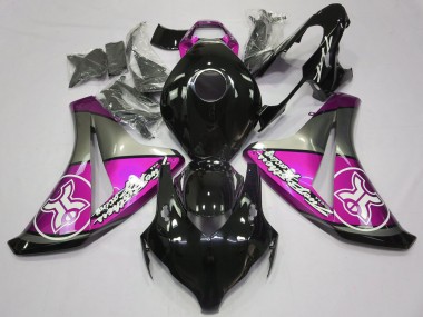 Outlet 2008-2011 Honda CBR1000RR Motorcycle Fairings - Pink on Black Custom