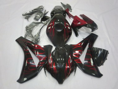 Outlet 2008-2011 Honda CBR1000RR Motorcycle Fairings - Red Flame