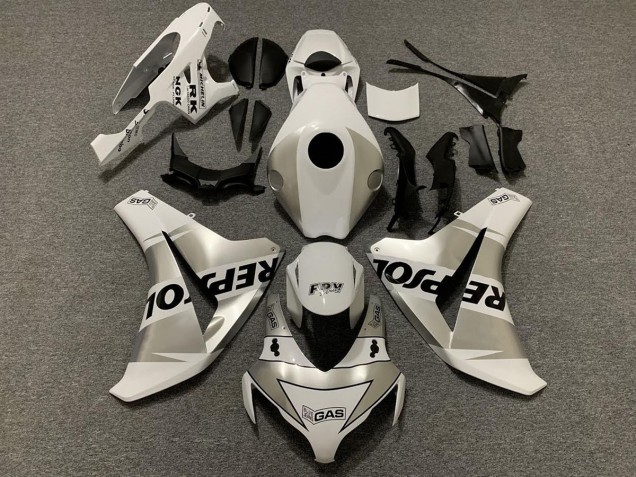 Outlet 2008-2011 Honda CBR1000RR Motorcycle Fairings - Silver Repsol