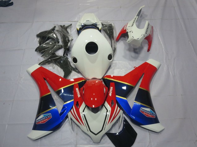 Outlet 2008-2011 Honda CBR1000RR Motorcycle Fairings - White Blue and Red Outlet 2008-2011 Honda CBR1000RR Motorcycle Fairings - White Blue and Red