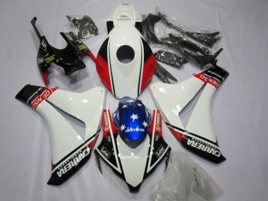Outlet 2008-2011 Honda CBR1000RR Motorcycle Fairings - White Carrera