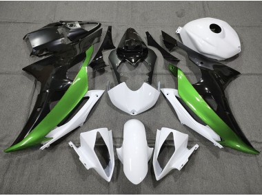 Outlet 2008-2016 Yamaha R6 Motorcycle Fairings - Custom Green Black and White