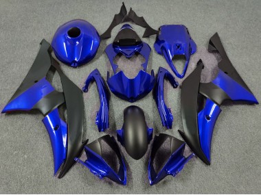 Outlet 2008-2016 Yamaha R6 Motorcycle Fairings - Deep Blue and Matte Black