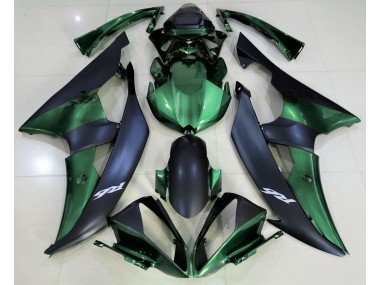 Outlet 2008-2016 Yamaha R6 Motorcycle Fairings - Forest Green and Matte Black