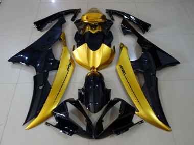 Outlet 2008-2016 Yamaha R6 Motorcycle Fairings - Gloss Black & Gold