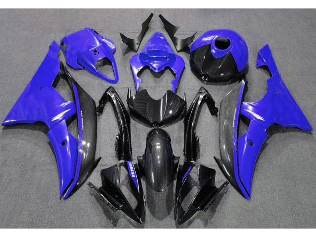 Outlet 2008-2016 Yamaha R6 Motorcycle Fairings - Gloss Blue and Carbon