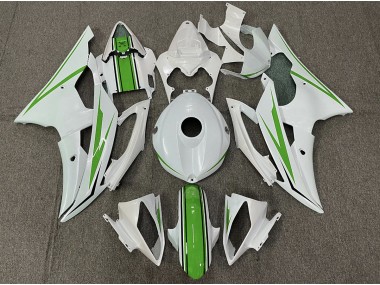 Outlet 2008-2016 Yamaha R6 Motorcycle Fairings - Gloss White and Green