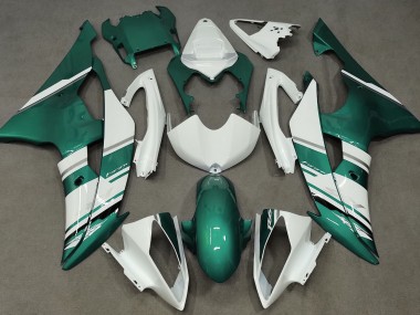 Outlet 2008-2016 Yamaha R6 Motorcycle Fairings - Gloss White and Seafoam Green OEM Style