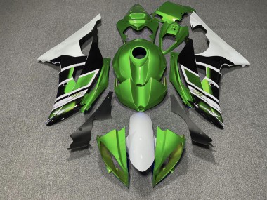 Outlet 2008-2016 Yamaha R6 Motorcycle Fairings - Green Black and White OEM Style