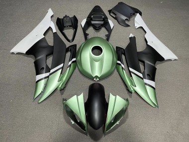 Outlet 2008-2016 Yamaha R6 Motorcycle Fairings - Matte Black and Green