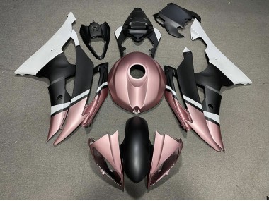 Outlet 2008-2016 Yamaha R6 Motorcycle Fairings - Matte Black and Rose Gold
