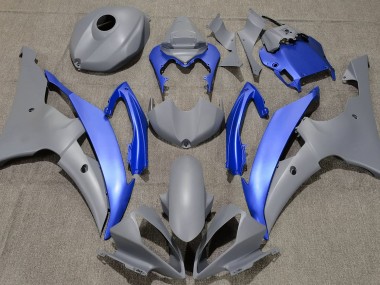 Outlet 2008-2016 Yamaha R6 Motorcycle Fairings - Matte Grey & Blue