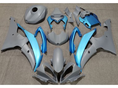 Outlet 2008-2016 Yamaha R6 Motorcycle Fairings - Matte Grey & Sky Blue