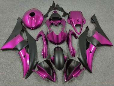 Outlet 2008-2016 Yamaha R6 Motorcycle Fairings - Pink and Matte Black